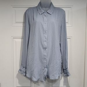 BLOUSE:  Button Down Blouse with ruffled sleeves